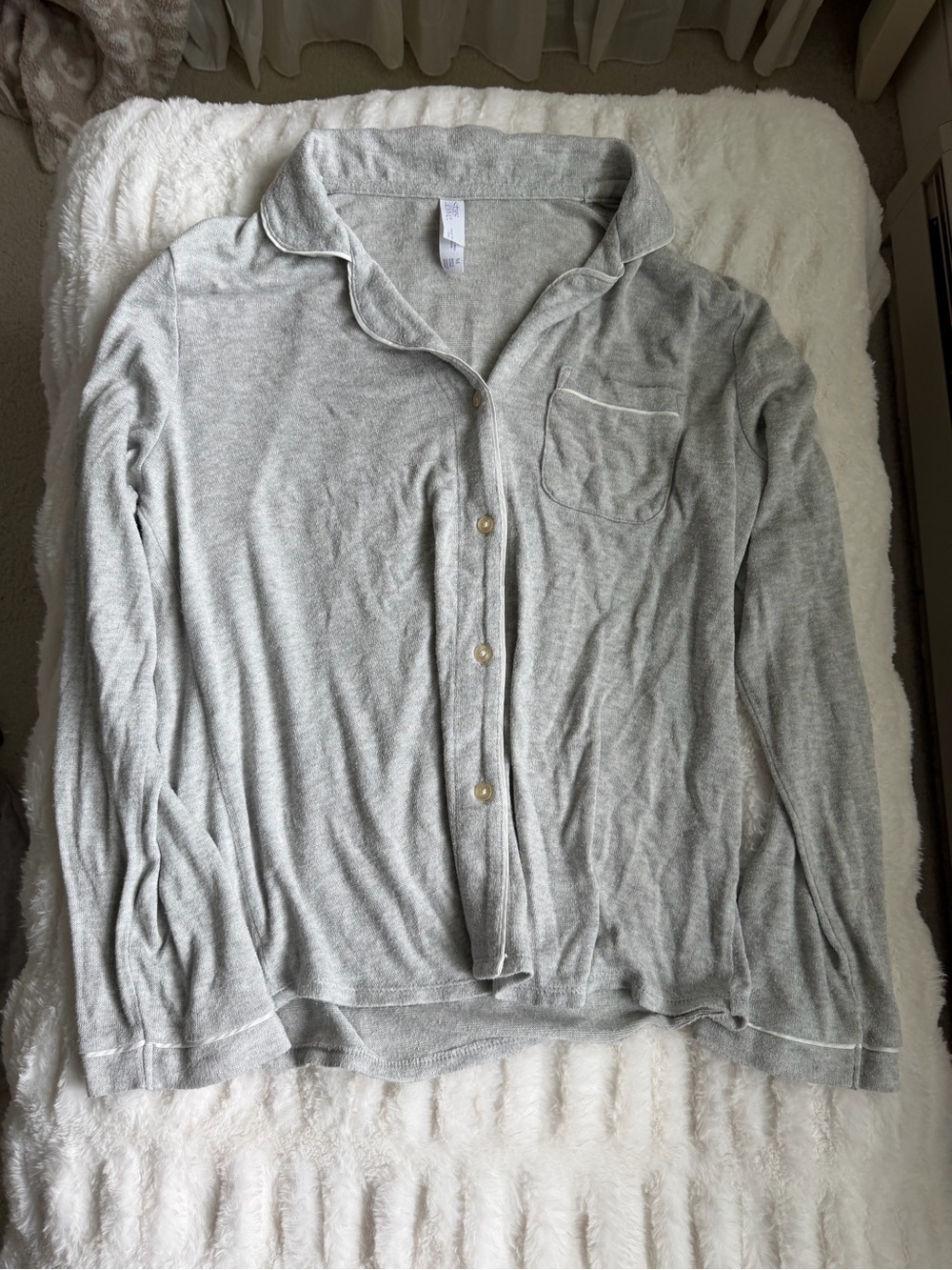 Stars Above by Target Gray Long Sleeve Pajama Top Size M